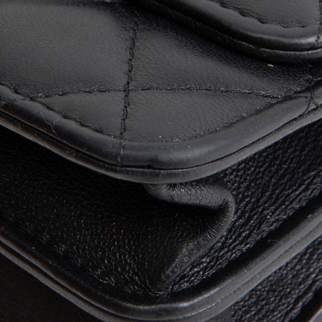CHANEL Lambskin Trendy Wallet On Chain - Black OUTLET FINAL SALE