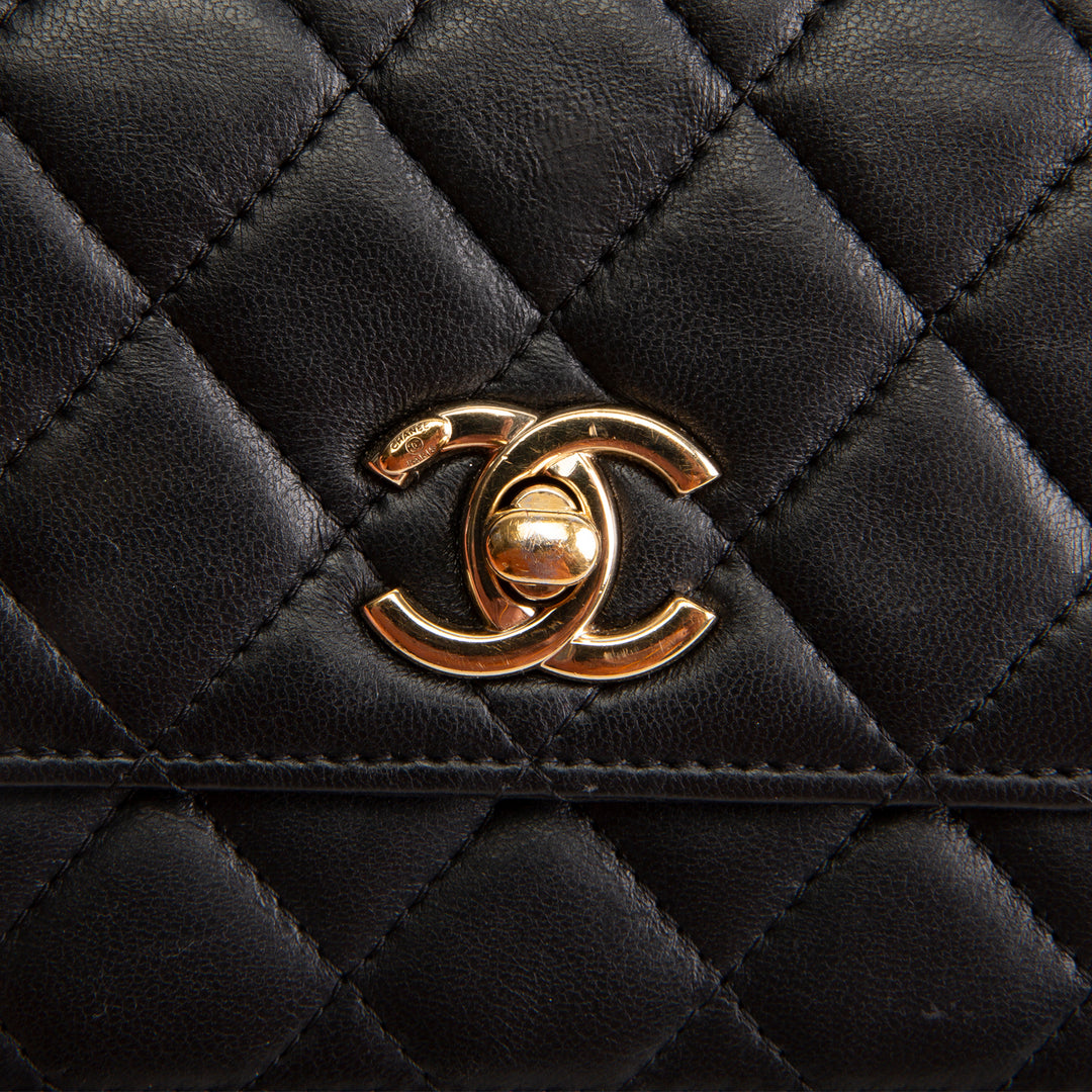 CHANEL Lambskin Trendy Wallet On Chain - Black OUTLET FINAL SALE