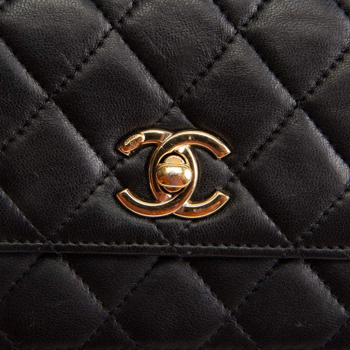 CHANEL Lambskin Trendy Wallet On Chain - Black OUTLET FINAL SALE