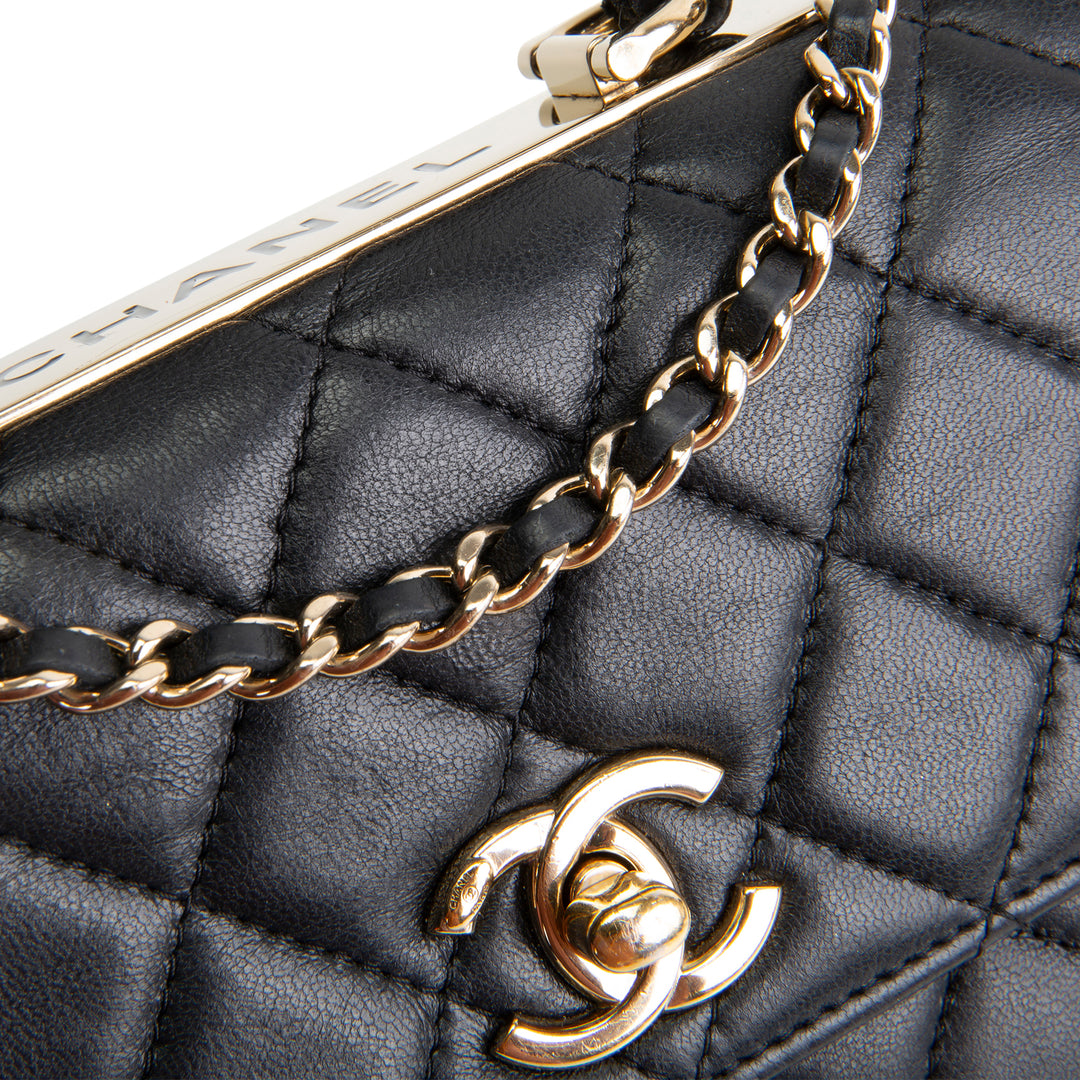 CHANEL Lambskin Trendy Wallet On Chain - Black OUTLET FINAL SALE