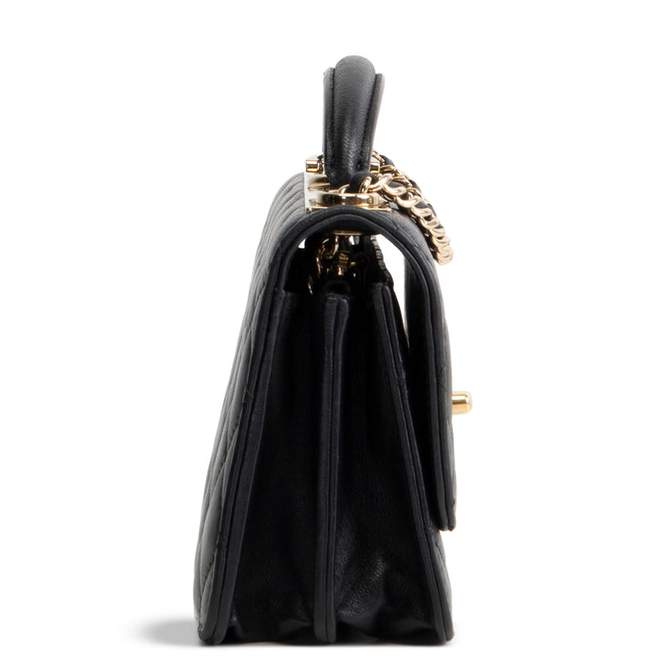 CHANEL Lambskin Trendy Wallet On Chain - Black OUTLET FINAL SALE