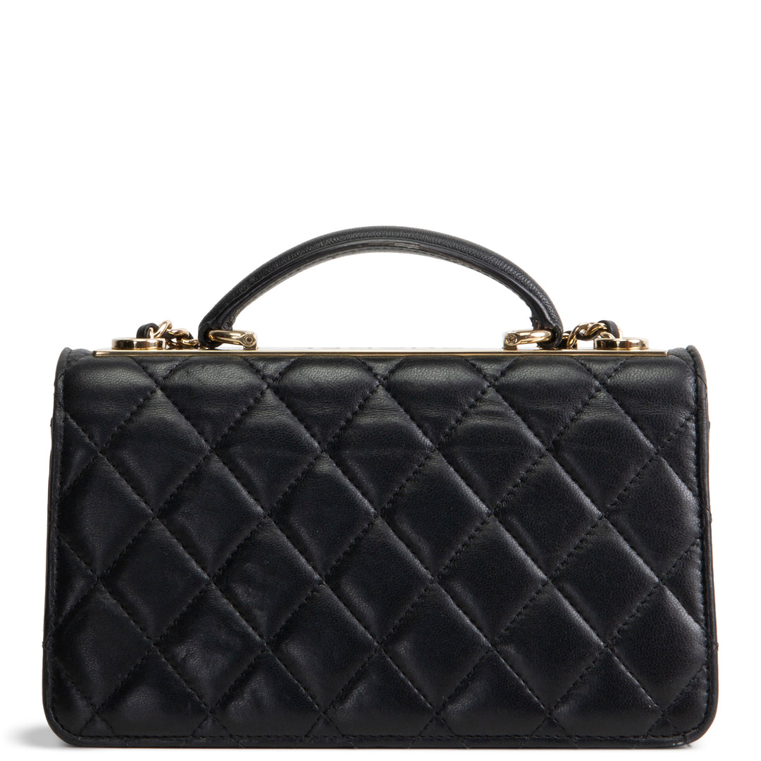 CHANEL Lambskin Trendy Wallet On Chain - Black OUTLET FINAL SALE
