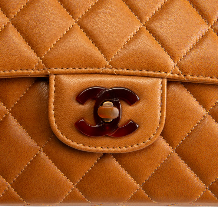 CHANEL Vintage Tortoise Shell Chain Flap