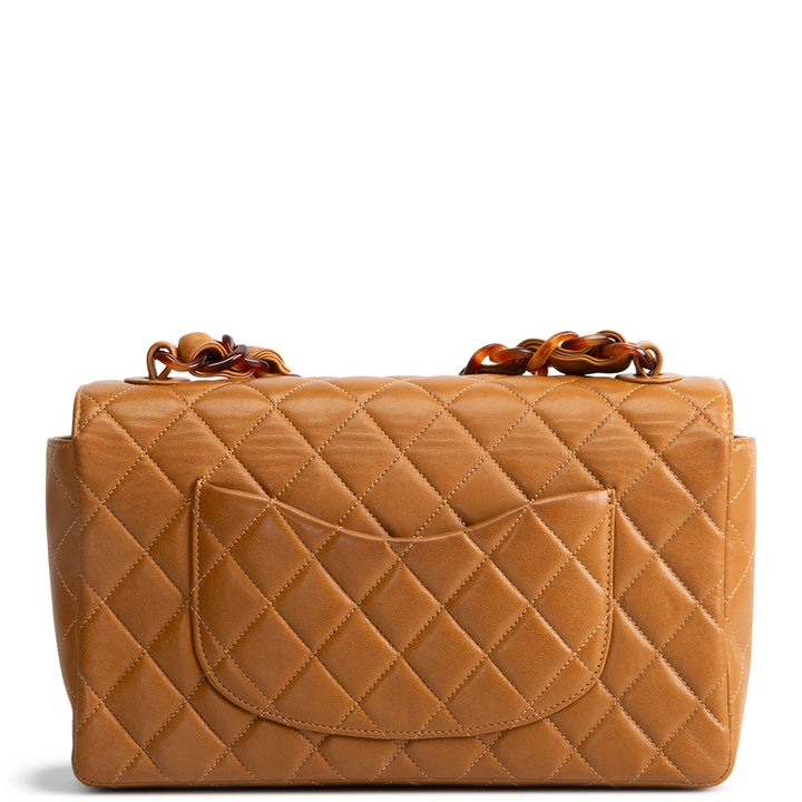CHANEL Vintage Tortoise Shell Chain Flap