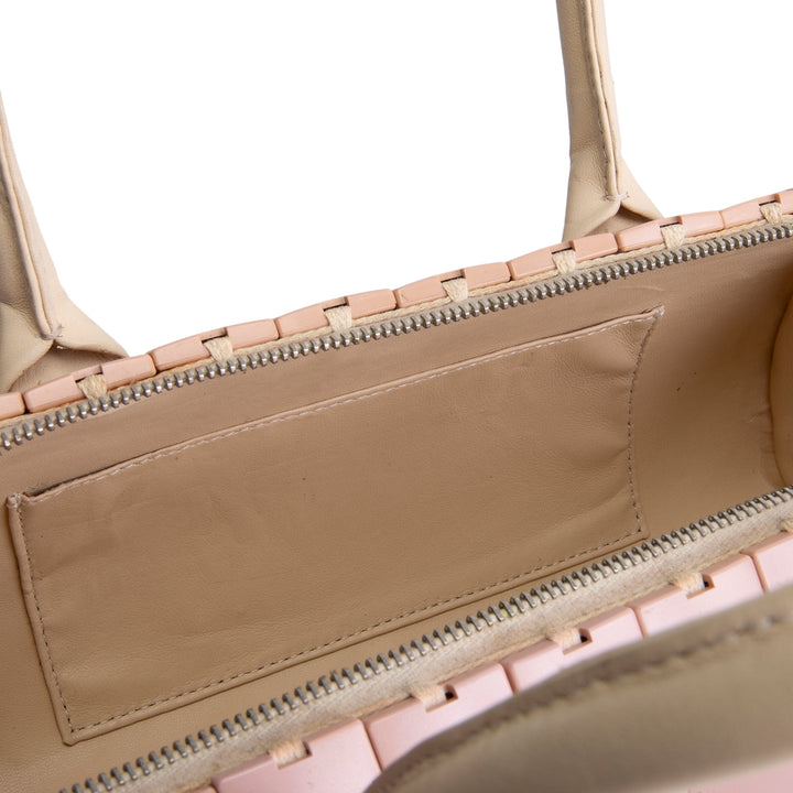 CHANEL Vintage Lucite Resin Tile Bowler Bag - Pink