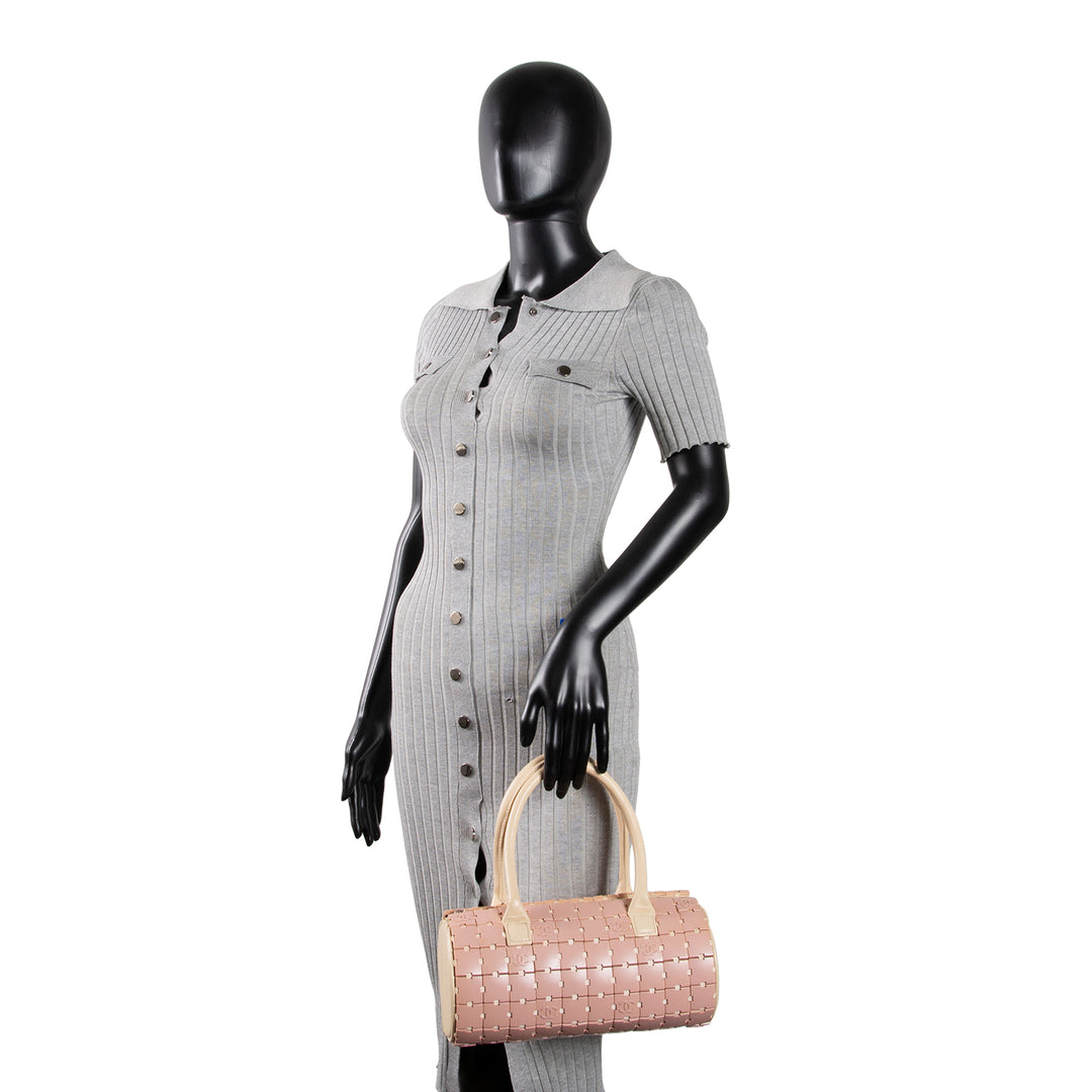 CHANEL Vintage Lucite Resin Tile Bowler Bag - Pink