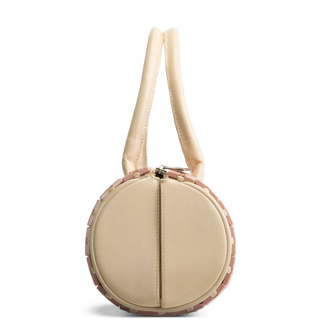 CHANEL Vintage Lucite Resin Tile Bowler Bag - Pink