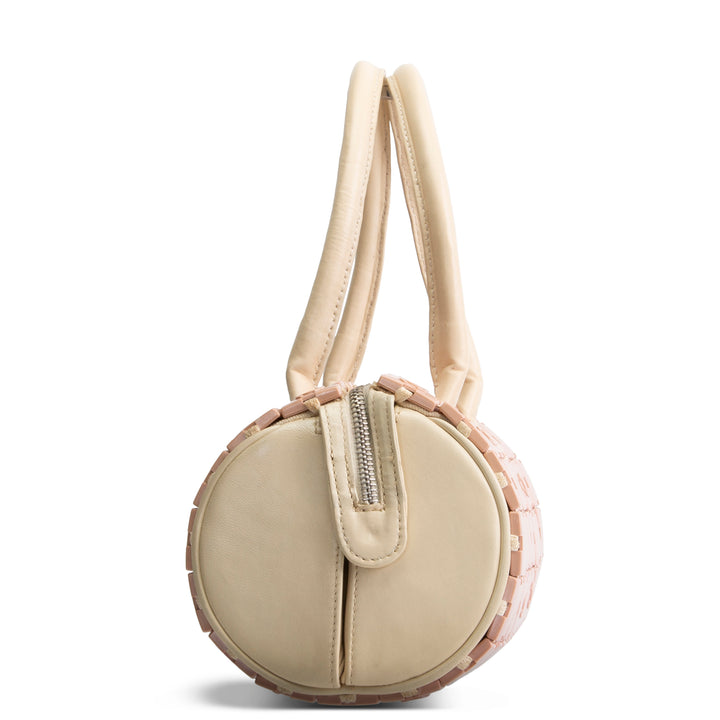CHANEL Vintage Lucite Resin Tile Bowler Bag - Pink