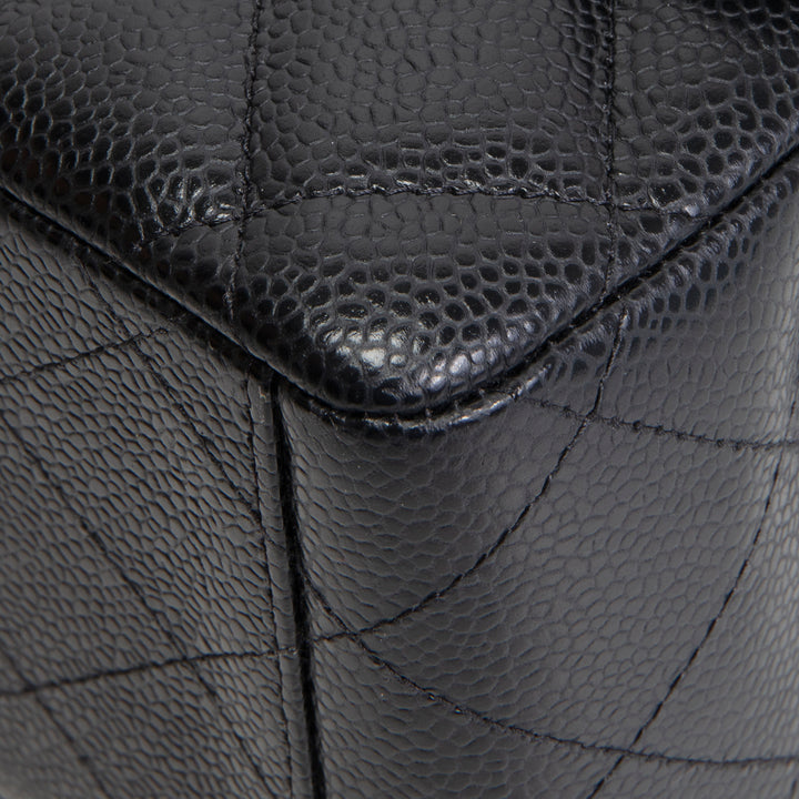 CHANEL Classic Caviar Double Flap Maxi Bag - Black