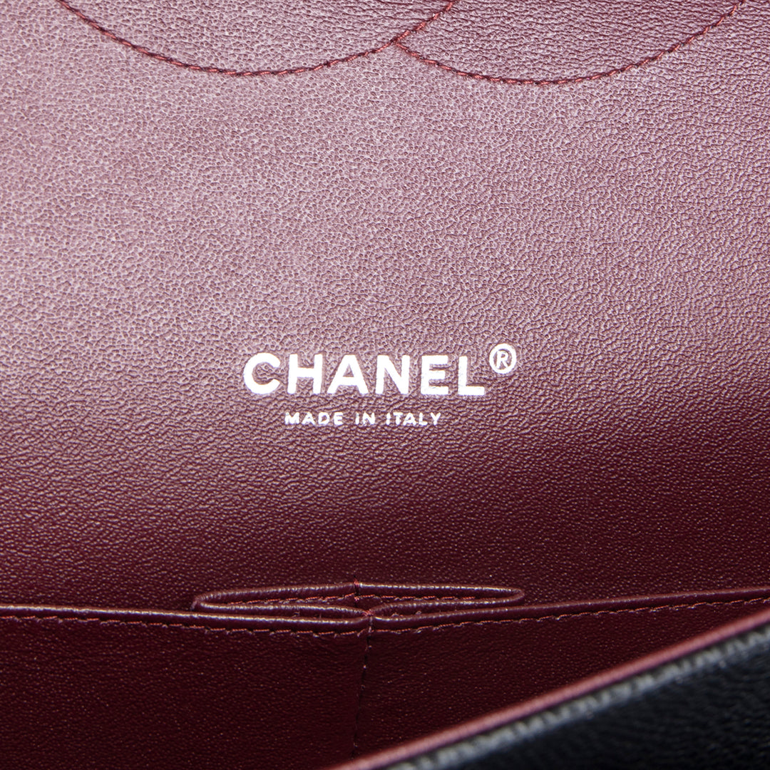 CHANEL Classic Caviar Double Flap Maxi Bag - Black