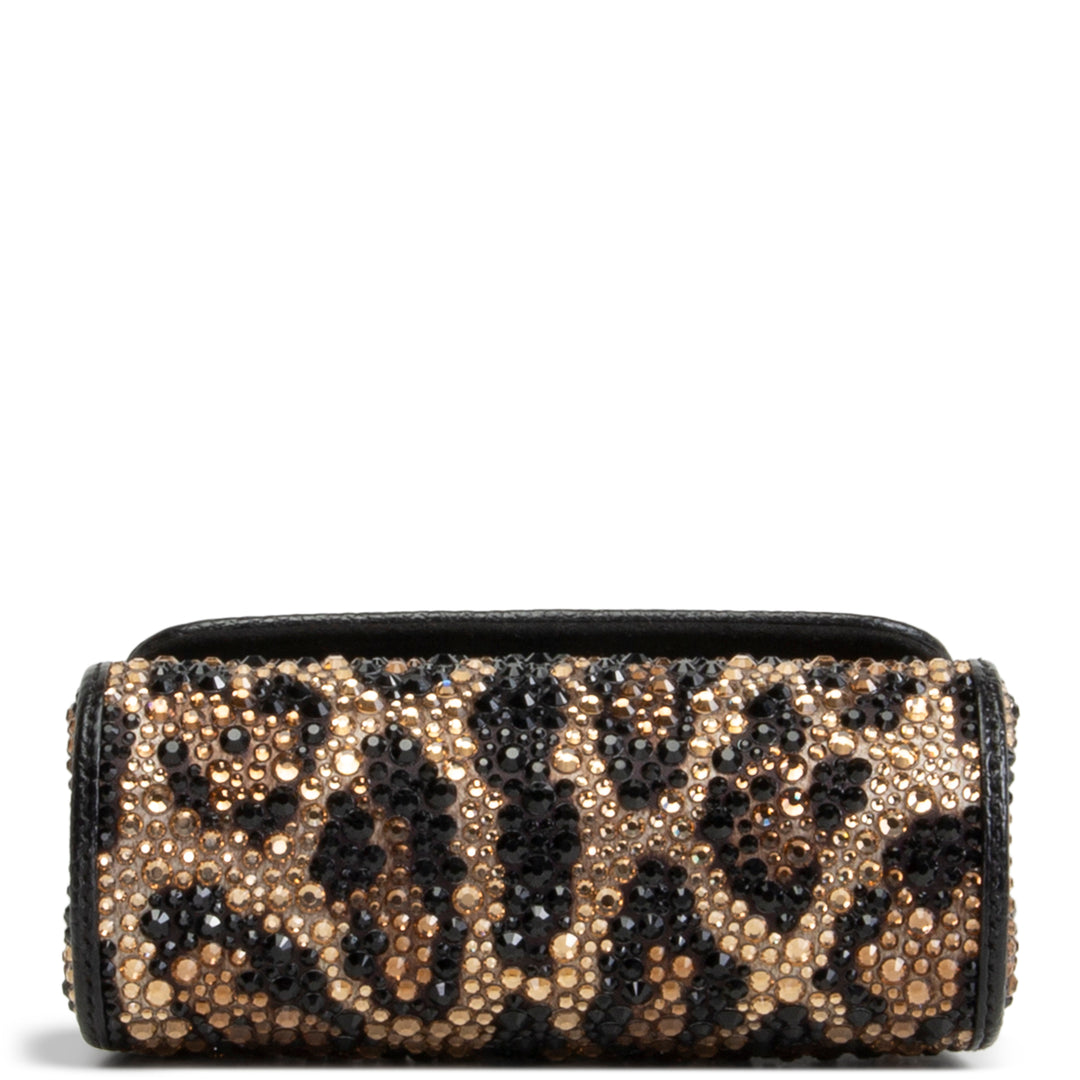 DOLCE & GABBANA Crystal Embellished Leopard Super Mini Miss Sicily - Brown