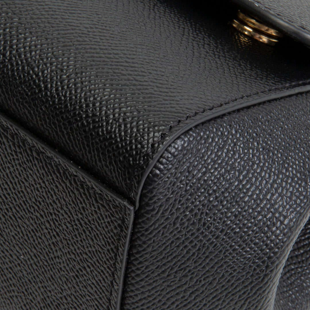 DOLCE & GABBANA Small Leather Sicily w/ Strap - Black