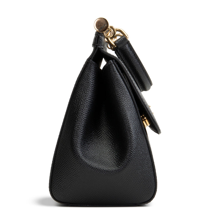 DOLCE & GABBANA Small Leather Sicily w/ Strap - Black
