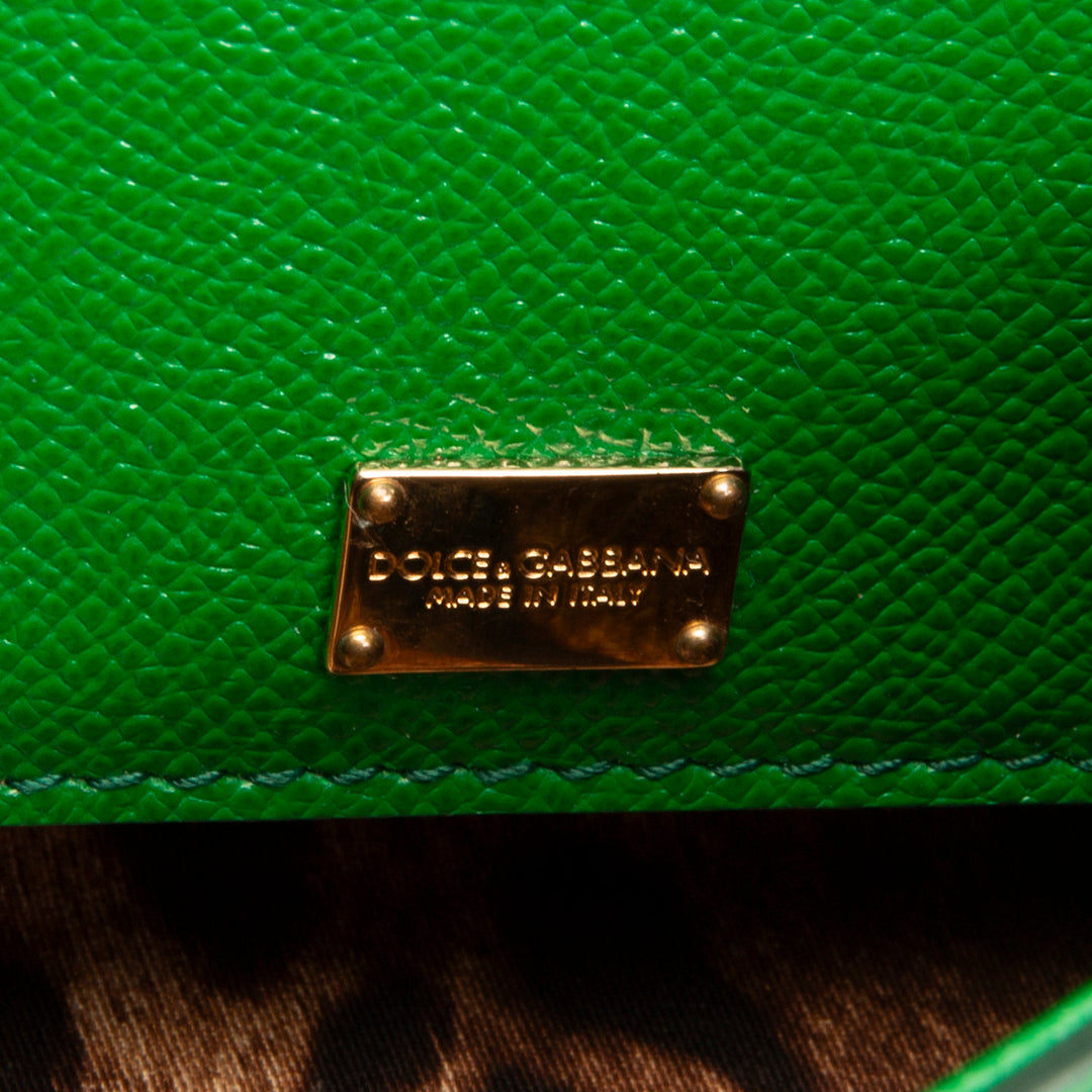 DOLCE & GABBANA Leather Sicily Mini - Green