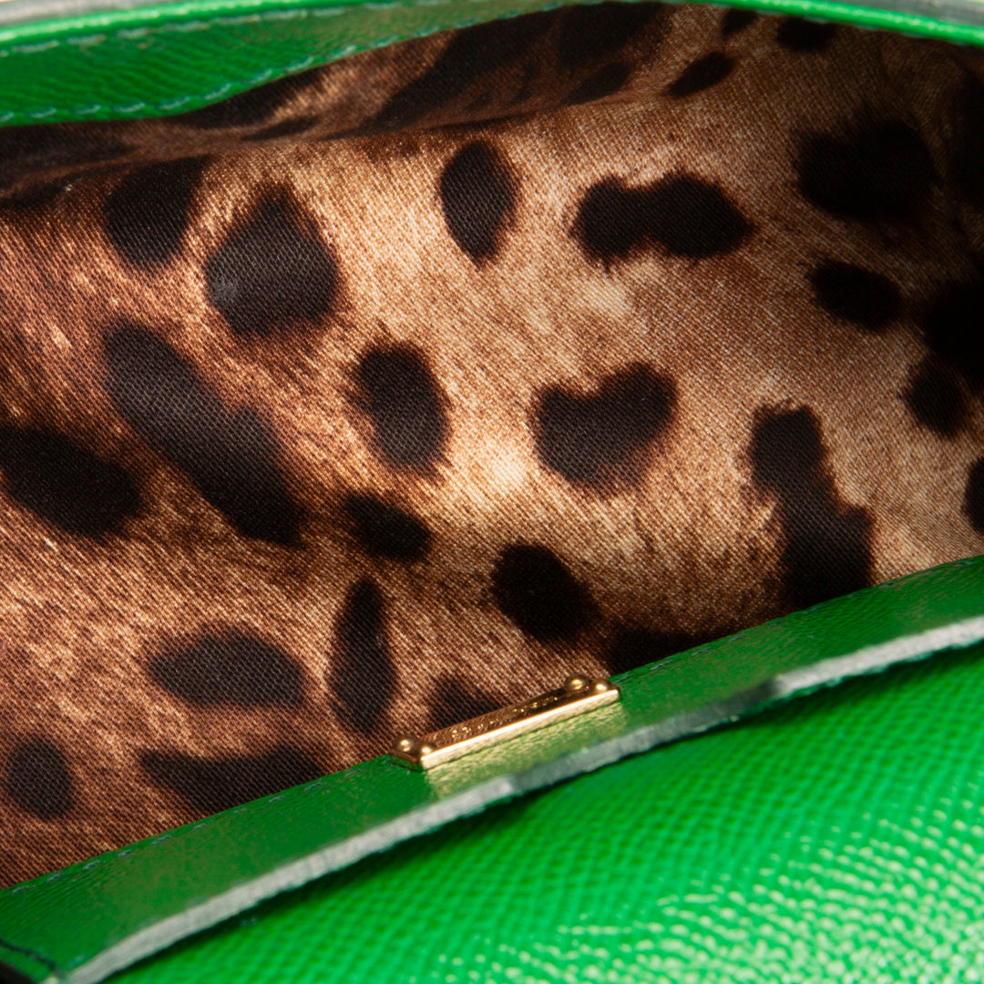 DOLCE & GABBANA Leather Sicily Mini - Green