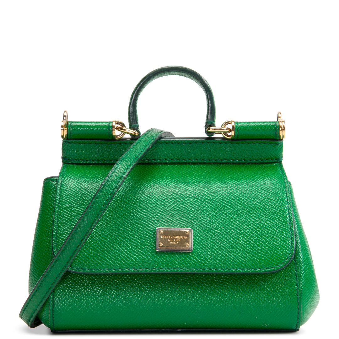 DOLCE & GABBANA Leather Sicily Mini - Green