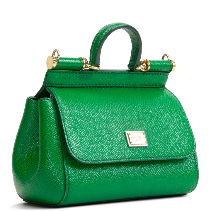 DOLCE & GABBANA Leather Sicily Mini - Green