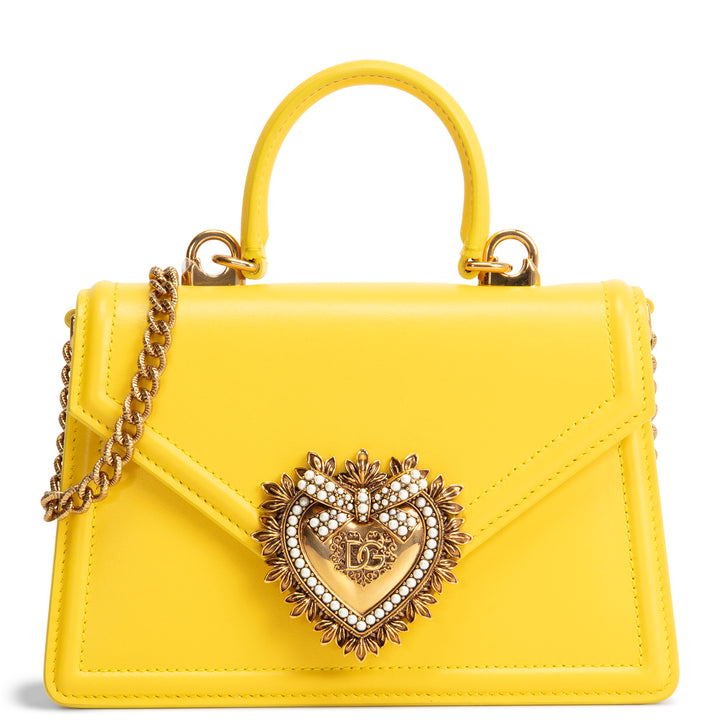 DOLCE & GABBANA Sacred Heart Devotion Top Handle Bag - Yellow