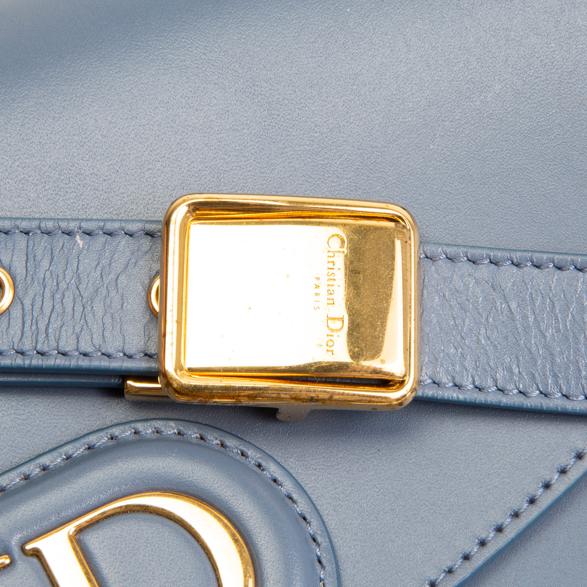 DIOR Bobby Medium Flap Bag - Denim Blue
