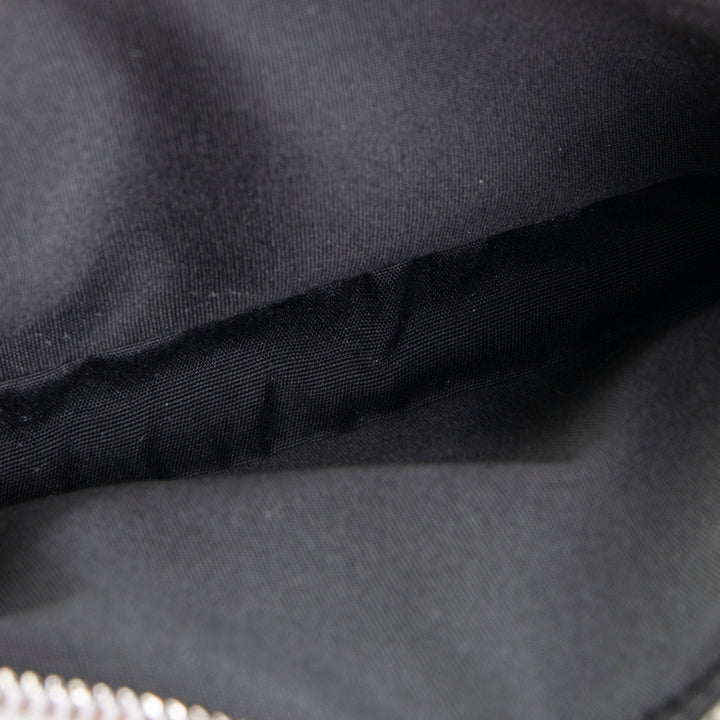 DIOR Oblique Zipped Pouch w/ Strap - Metallic Silver/Grey