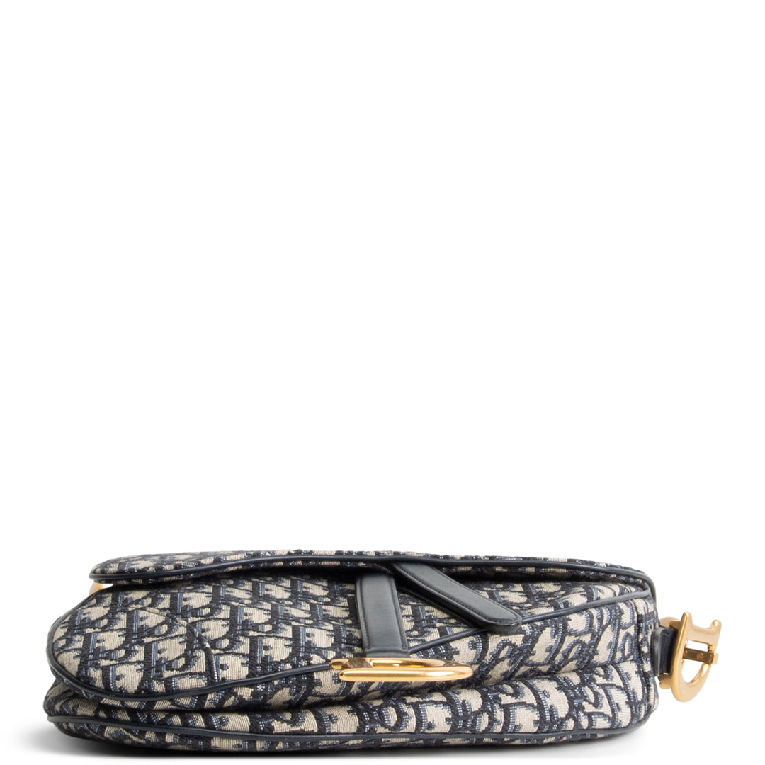 DIOR Saddle Bag Oblique Jacquard - Blue