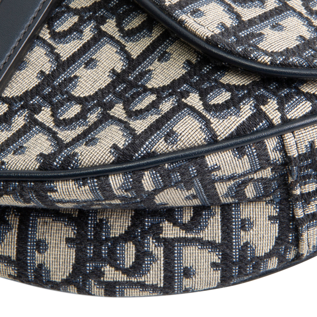 DIOR Saddle Bag Oblique Jacquard - Blue