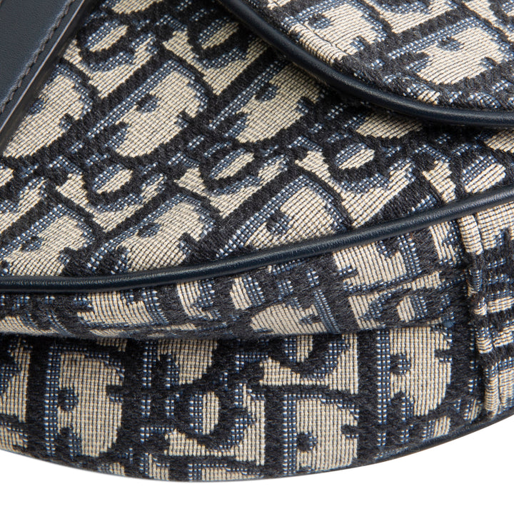 DIOR Saddle Bag Oblique Jacquard - Blue