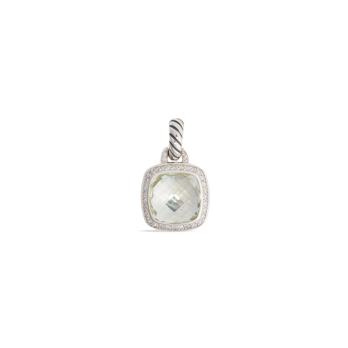 DAVID YURMAN Prasiolite and Diamond Petite Albion Pendant Necklace