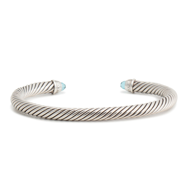 DAVID YURMAN Topaz & Diamond Classic Cable Bracelet