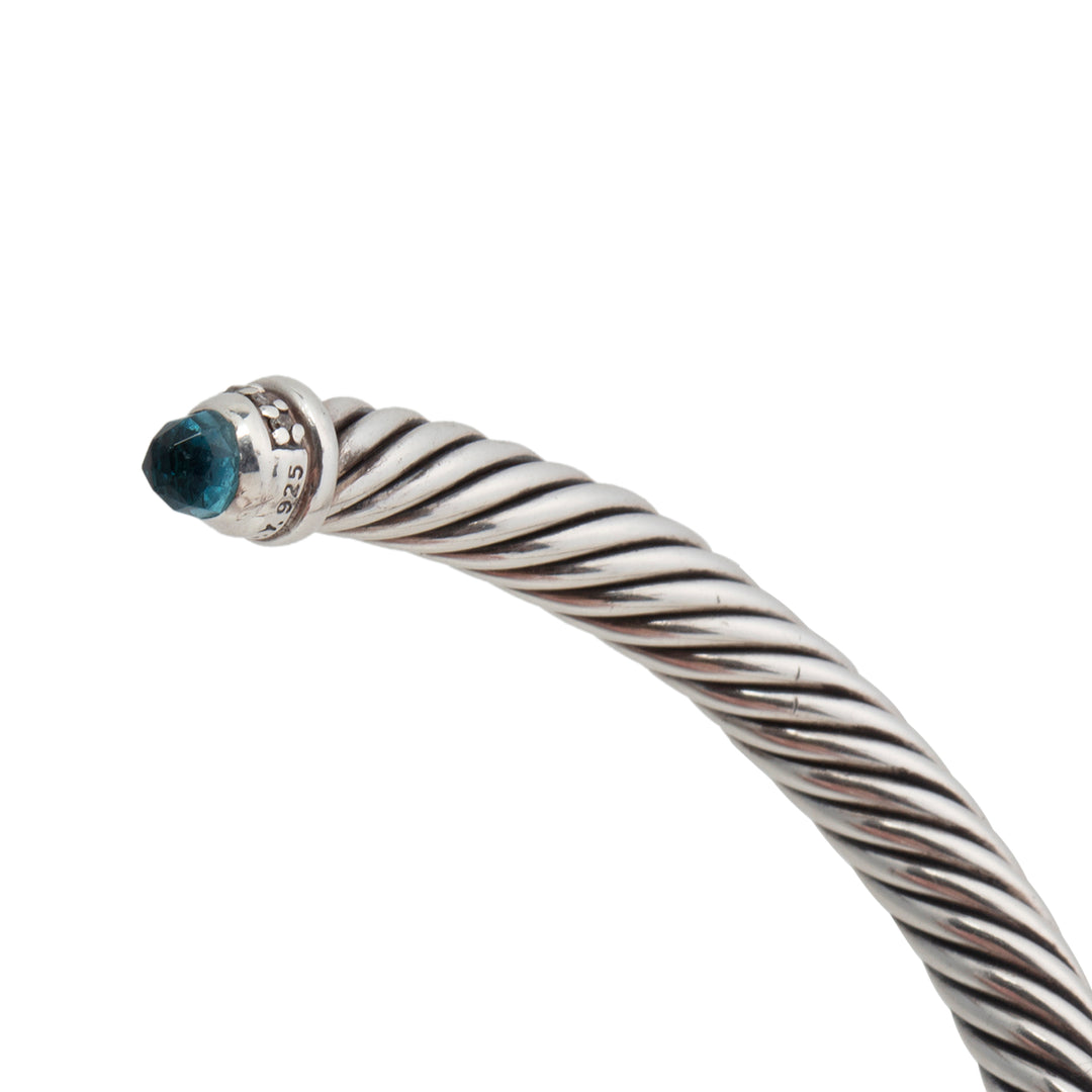 DAVID YURMAN Topaz & Diamond Classic Cable Bracelet