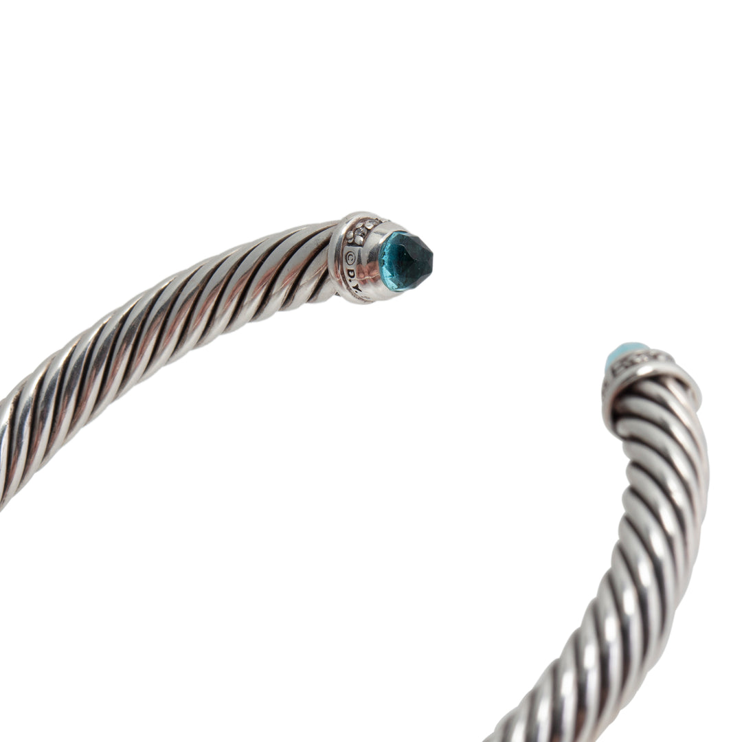 DAVID YURMAN Topaz & Diamond Classic Cable Bracelet
