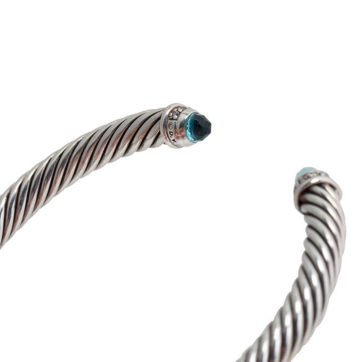 DAVID YURMAN Topaz & Diamond Classic Cable Bracelet