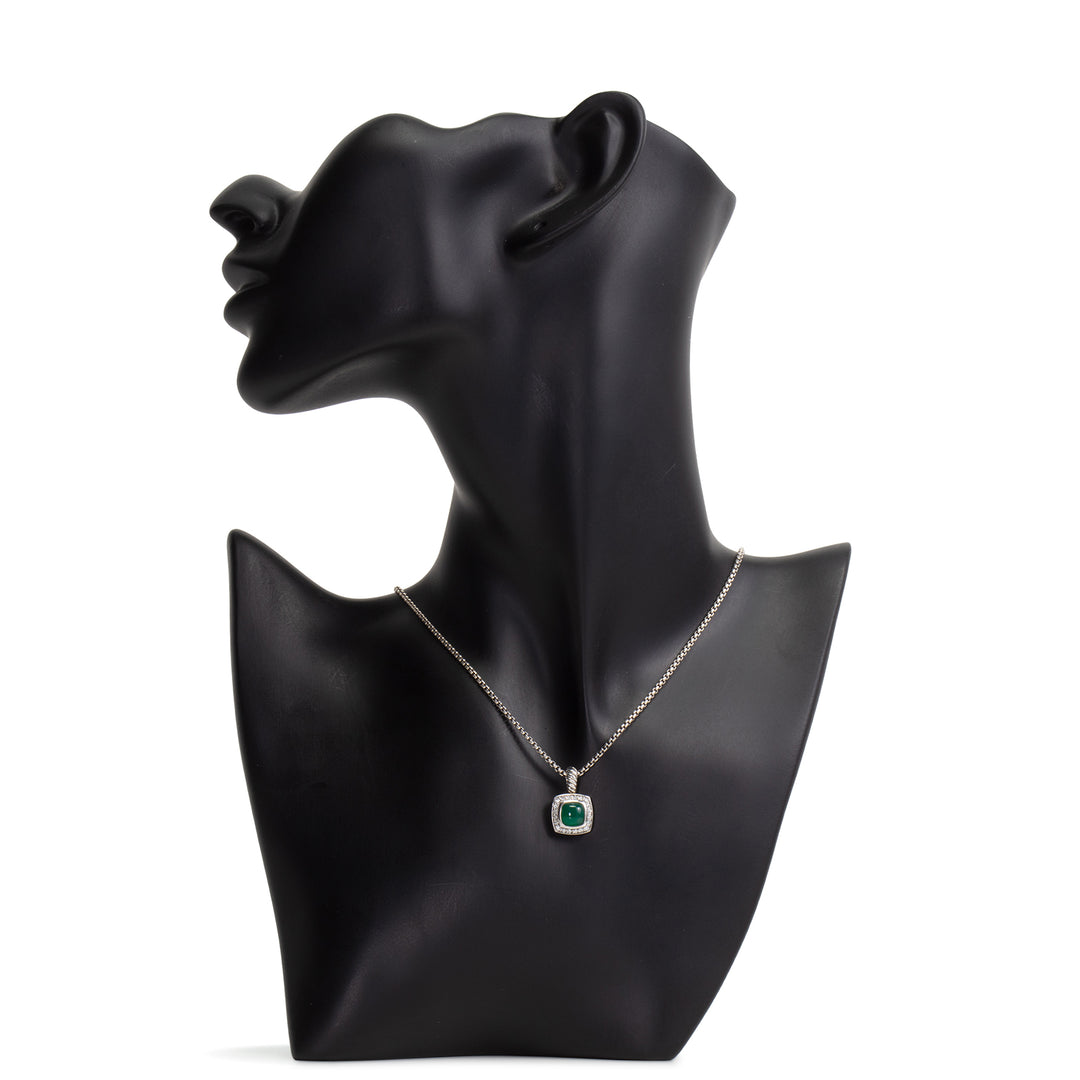 DAVID YURMAN Green Onyx & Diamond Petite Albion Pendant Necklace