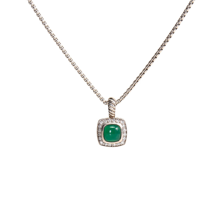 DAVID YURMAN Green Onyx & Diamond Petite Albion Pendant Necklace