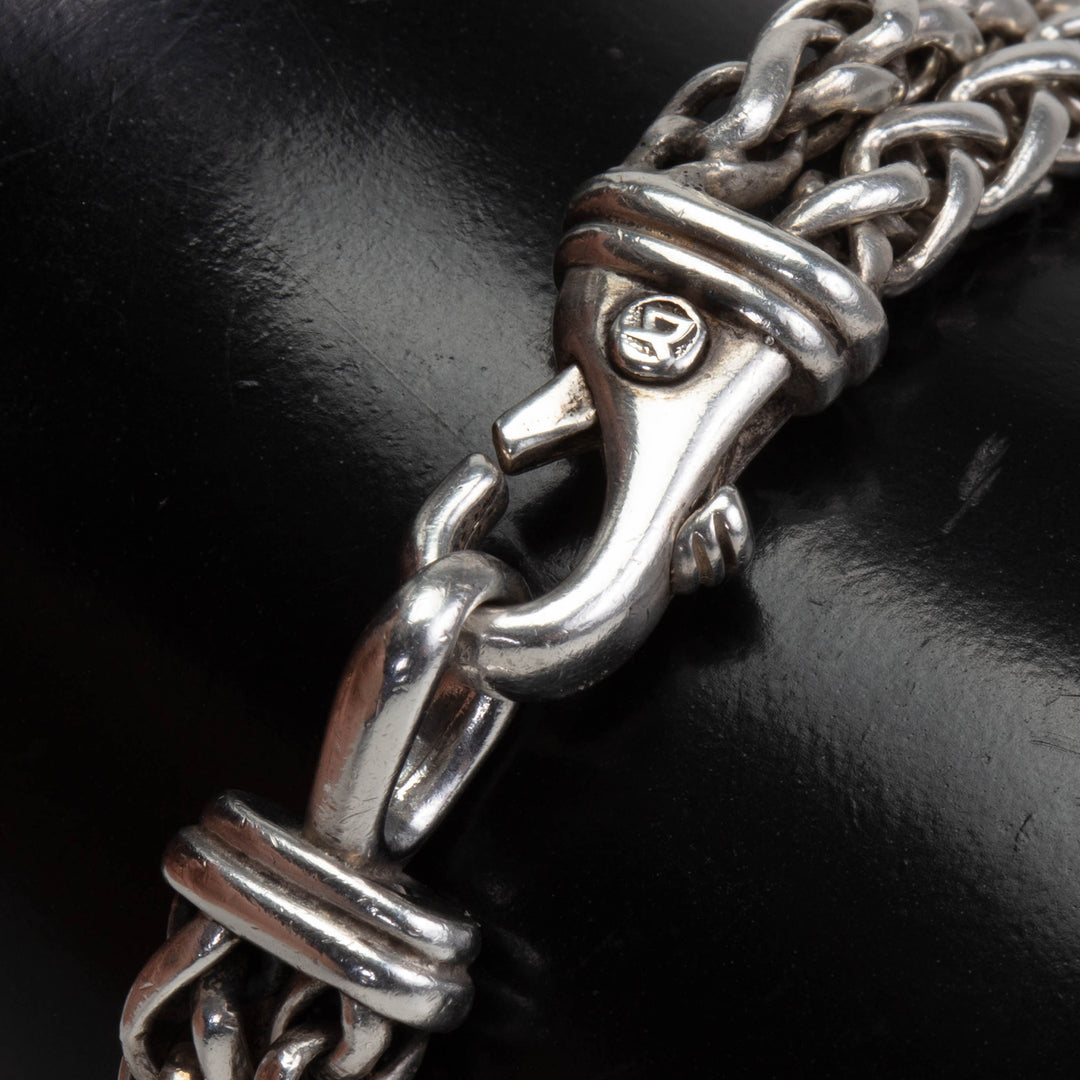 DAVID YURMAN Mens Double Wheat Gold Bar Bracelet