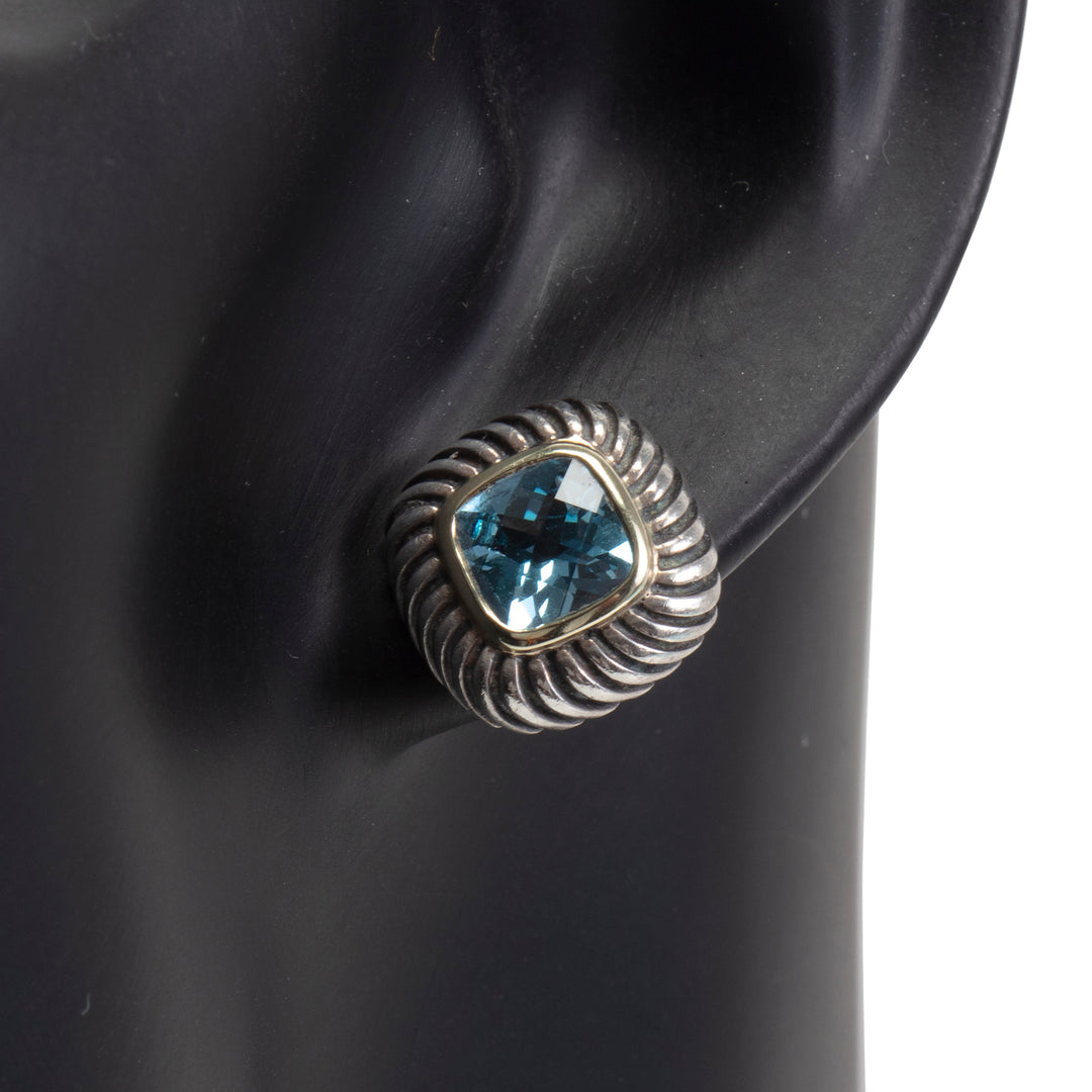 DAVID YURMAN Topaz Albion Stud Earrings