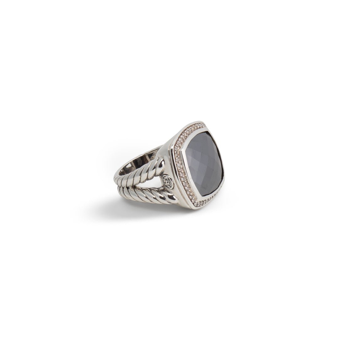 DAVID YURMAN Hematite & Diamonds Albion Ring