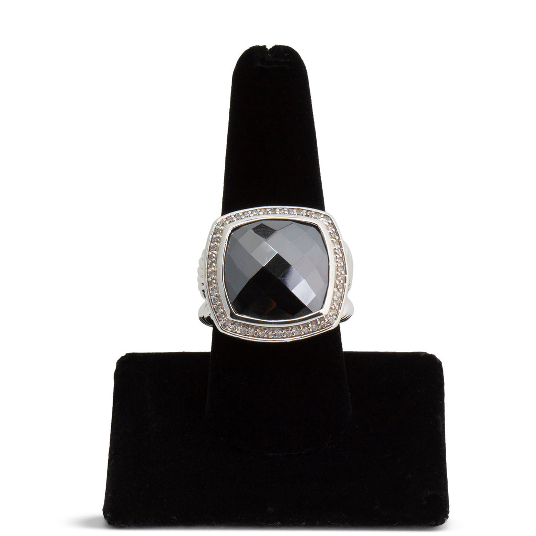 DAVID YURMAN Hematite & Diamonds Albion Ring