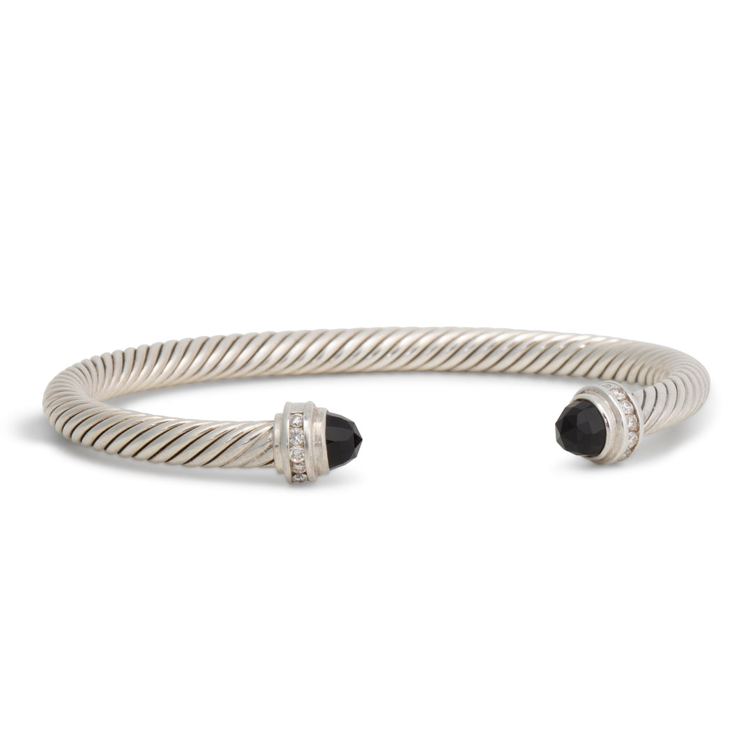 DAVID YURMAN Black Onyx w/ Diamonds Flex Cuff