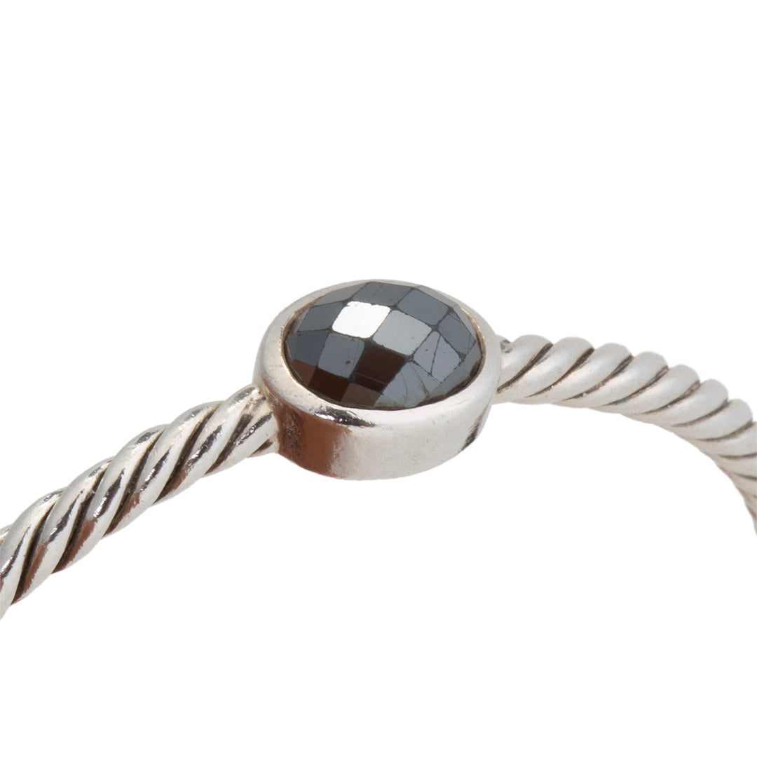 DAVID YURMAN 4 Station Hematite Bangle Bracelet