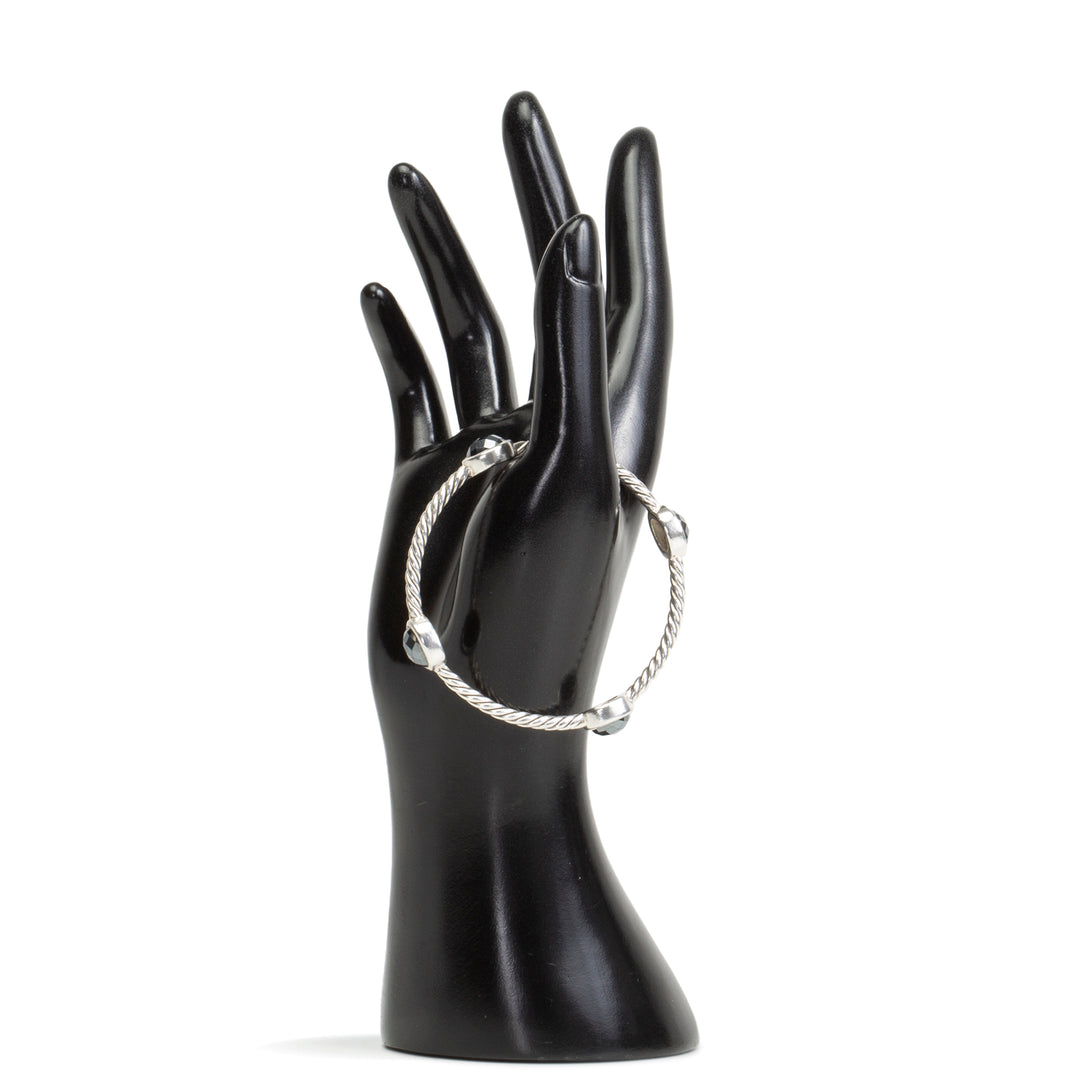 DAVID YURMAN 4 Station Hematite Bangle Bracelet