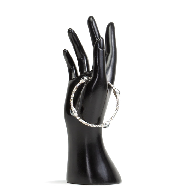 DAVID YURMAN 4 Station Hematite Bangle Bracelet