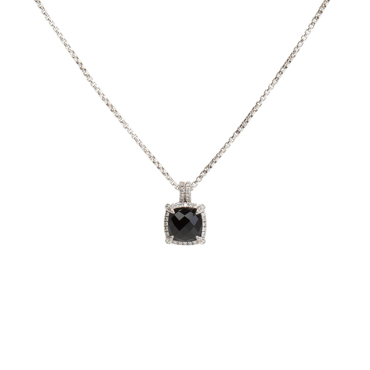 DAVID YURMAN Petite Chatelaine Pavé Bezel Pendant Necklace w/ Diamonds