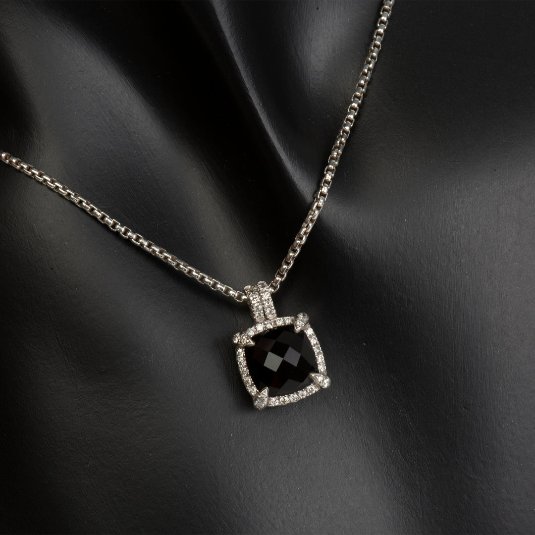 DAVID YURMAN Petite Chatelaine Pavé Bezel Pendant Necklace w/ Diamonds