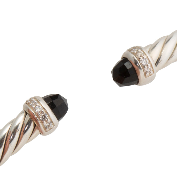 DAVID YURMAN Black Onyx w/ Diamonds Flex Cuff