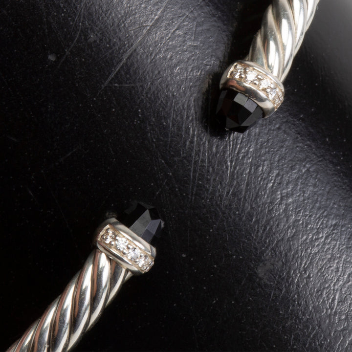 DAVID YURMAN Black Onyx w/ Diamonds Flex Cuff