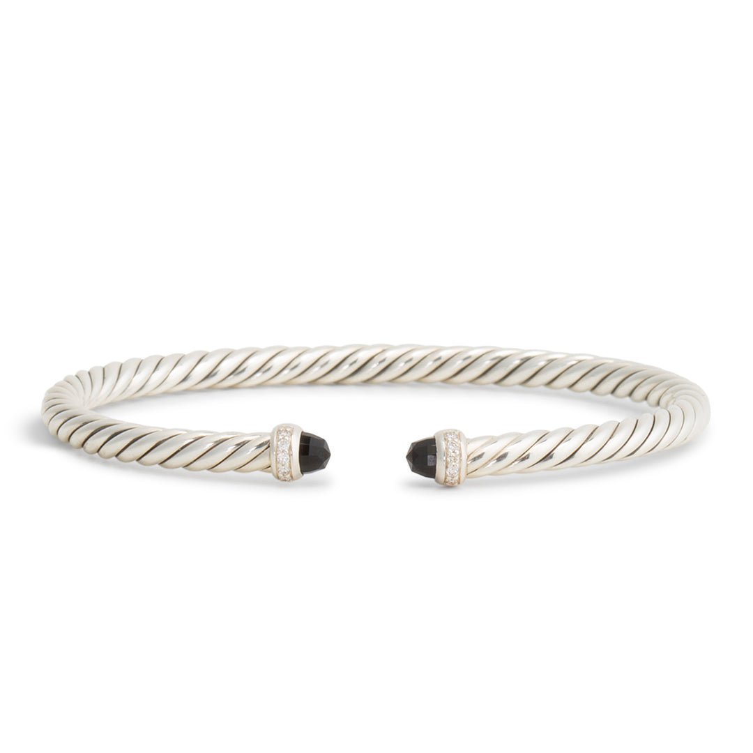 DAVID YURMAN Black Onyx w/ Diamonds Flex Cuff