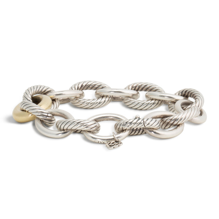 DAVID YURMAN Two Tone Oval Bracelet