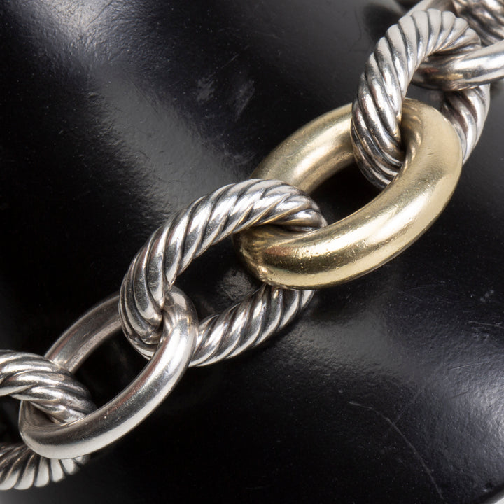 DAVID YURMAN Two Tone Oval Bracelet