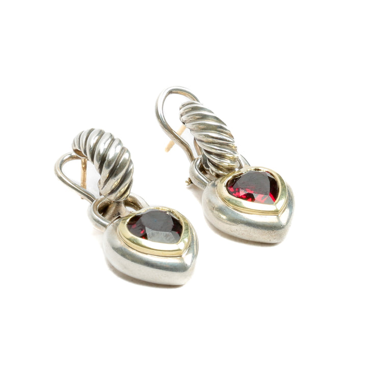 DAVID YURMAN Two Tone Heart Drop Earrings - FINAL SALE